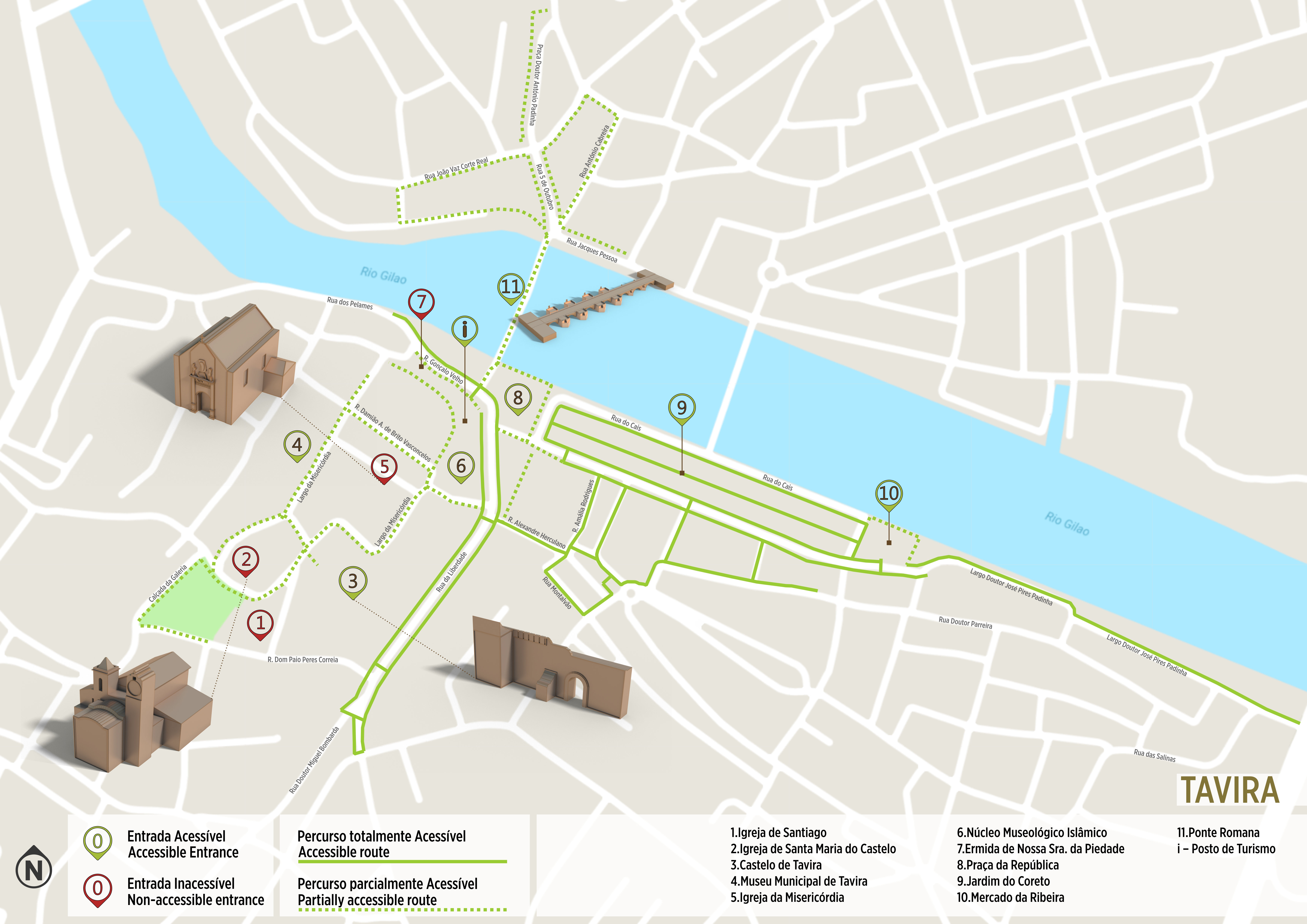 Tavira - Accessible Itinerary Map