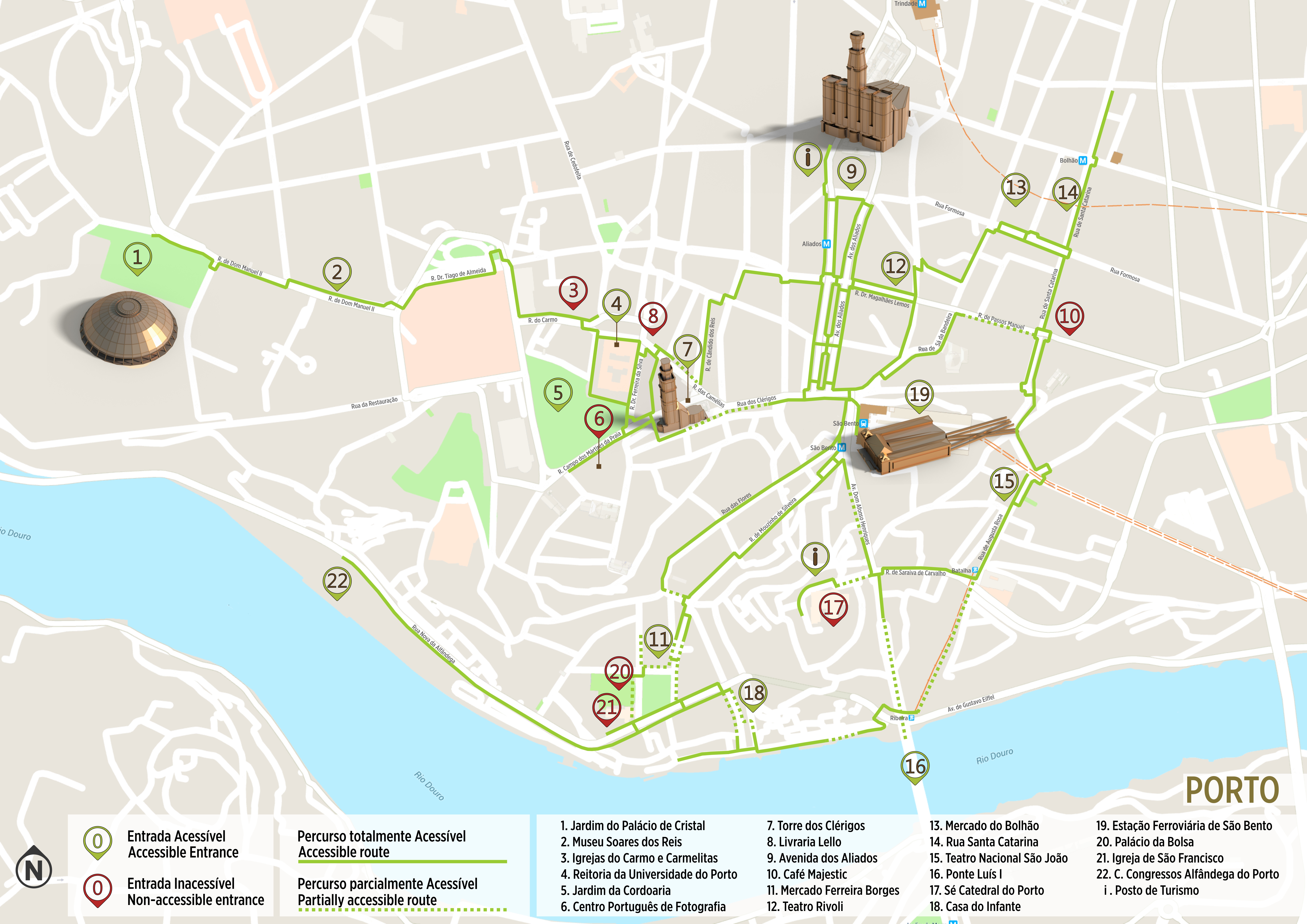 Mapa Turístico Porto e Norte: Edição 2020 - Infoportugal - Sistemas de  Informação e Conteúdos