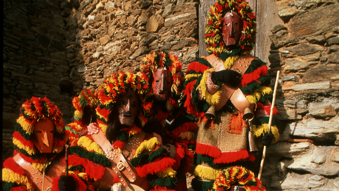 Lors De L'ancien Carnaval Tenu Dans Le Village De Podence. Image