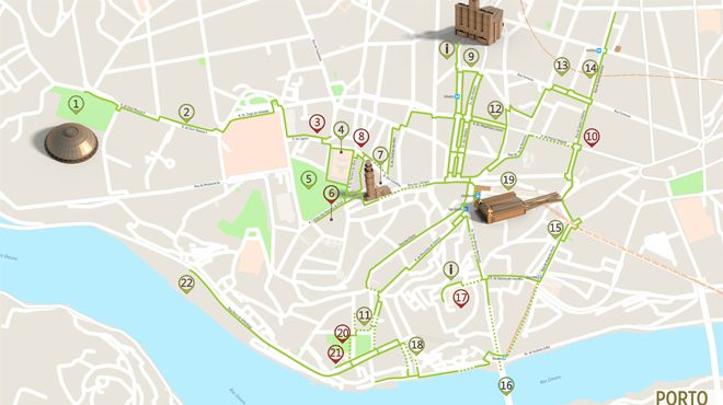 Mapa do Porto - Itinerário Acessível
Foto: ICVM