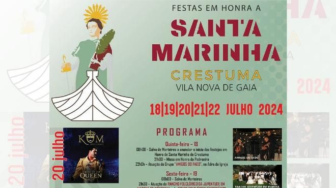 Feste di Santa Marinha – Crestuma
Luogo: Comissão de Festas em Honra de Santa Marinha de Crestuma
Photo: DR