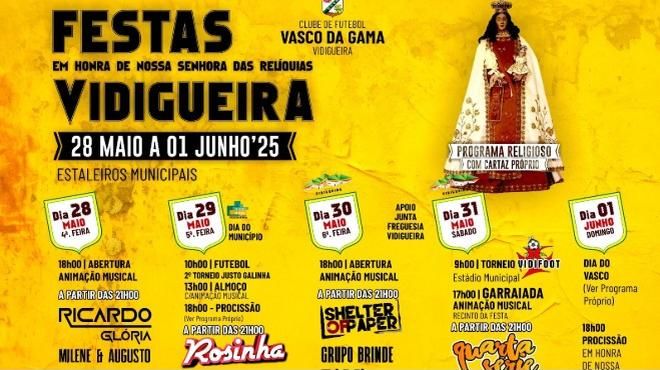Festa de Nossa Senhora das Relíquias – Vidigueira
Local: FB Vidigueira
Foto: DR Festa de Nossa Senhora das Relíquias – Vidigueira
Local: FB Vidigueira
Foto: DR