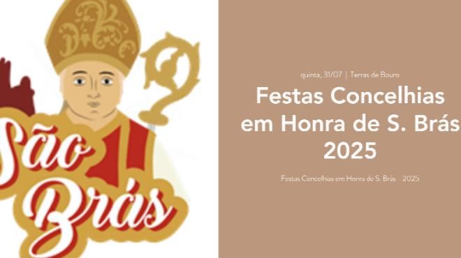 Festas Concelhias de Terras de Bouro / Festas de São Brás
Lieu: Câmara Municipal de Terras de Bouro
Photo: DR Festas Concelhias de Terras de Bouro / Festas de São Brás
Lieu: Câmara Municipal de Terras de Bouro
Photo: DR