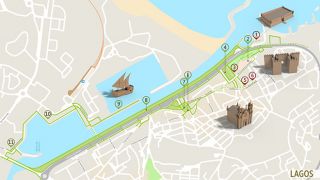 Mapa Lagos - itinerário turístico acessível Mapa Lagos - itinerário turístico acessível