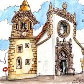 Urban Sketchers - Nelson Paciência - Igreja de São Baptista 場所: Tomar写真: Nelson Paciência