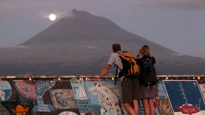 View from the Horta harbor to Pico Island ©Publiçor and Turismo dos Açores